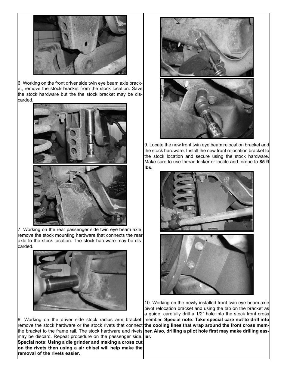 Tuff Country 20816 - Ford Ranger / Explorer axle pivot and radius arm brackets User Manual | Page 4 / 9