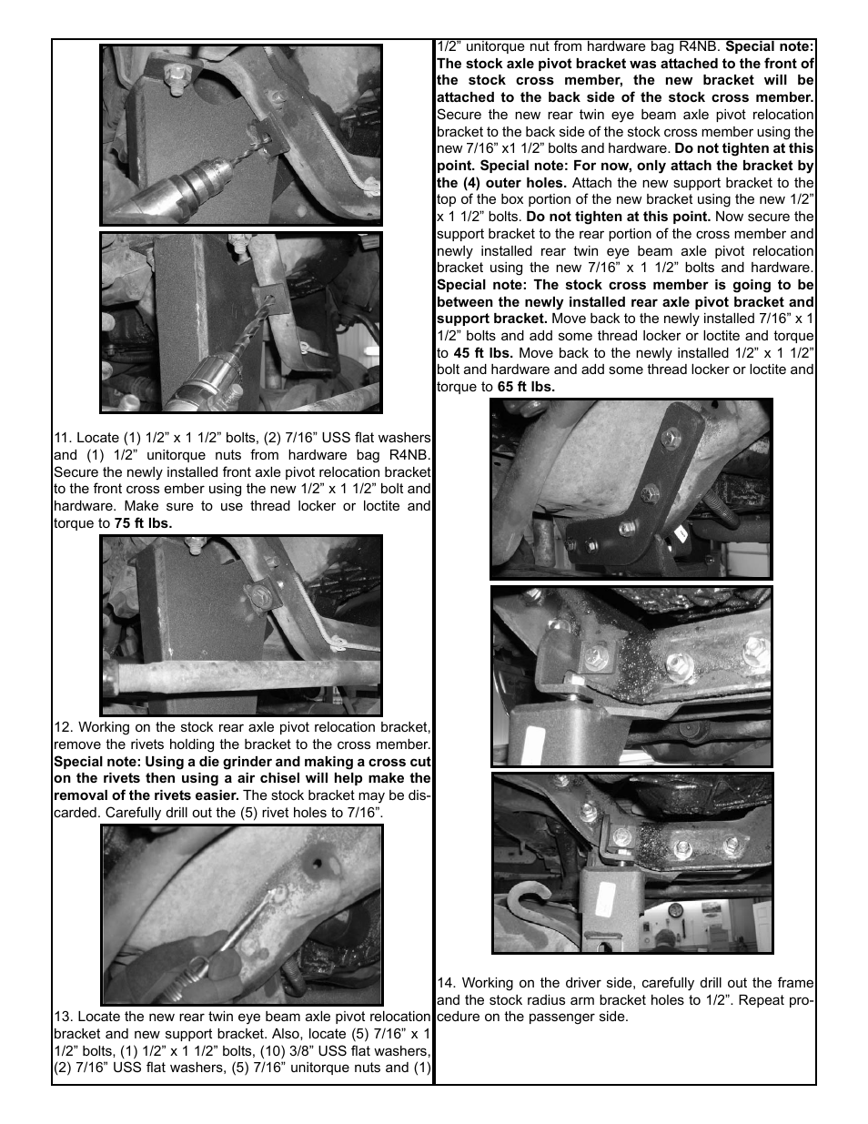 Tuff Country 20816 - Ford Ranger / Explorer axle pivot and radius arm brackets User Manual | Page 5 / 9