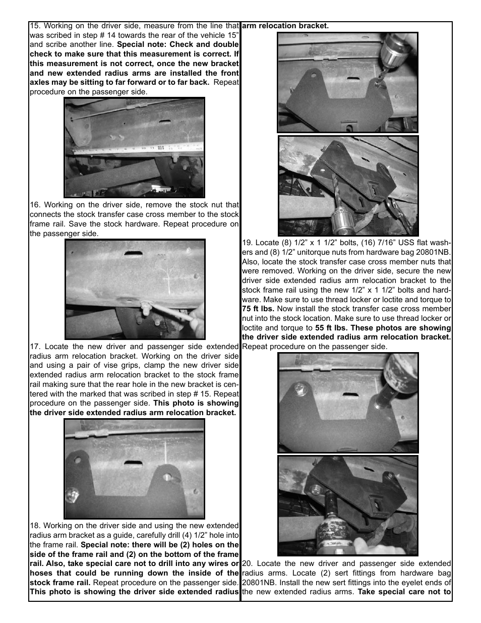 Tuff Country 20801 - Ford 81-96 F150 Extended Radius Arm Kit User Manual | Page 5 / 8