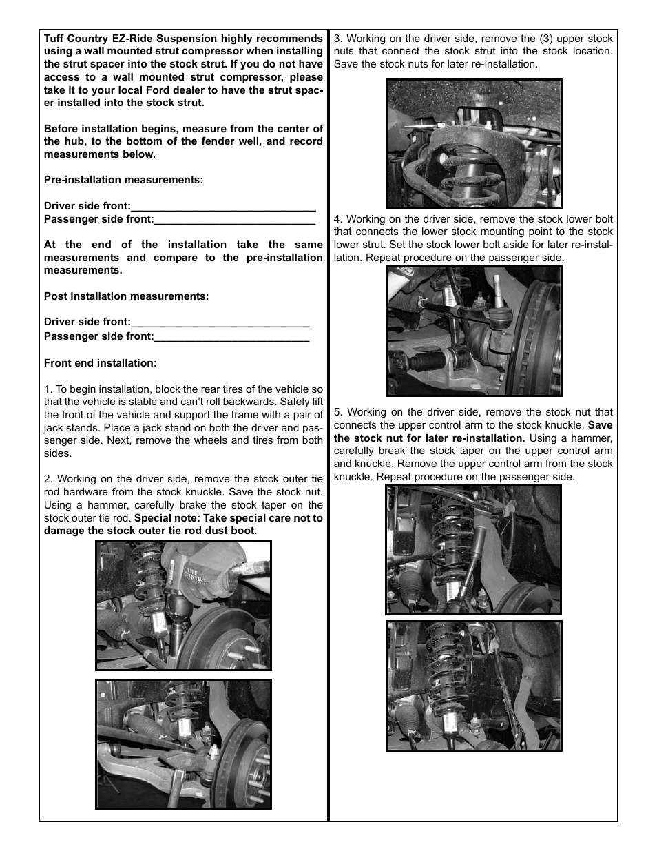 Tuff Country 22905 - Ford 04-08 F150 Leveling Kit User Manual | Page 3 / 5