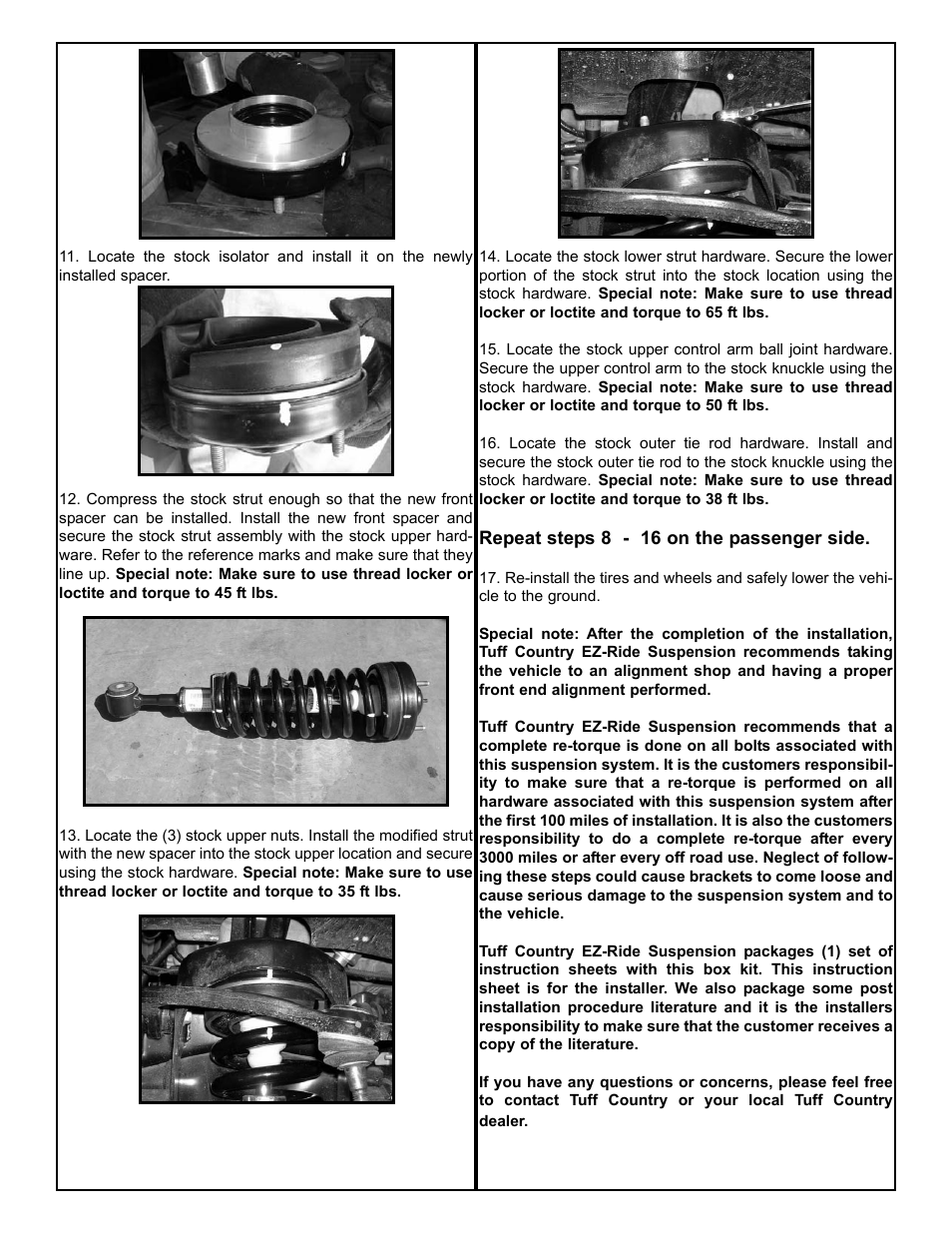 Tuff Country 22905 - Ford 04-08 F150 Leveling Kit User Manual | Page 5 / 5