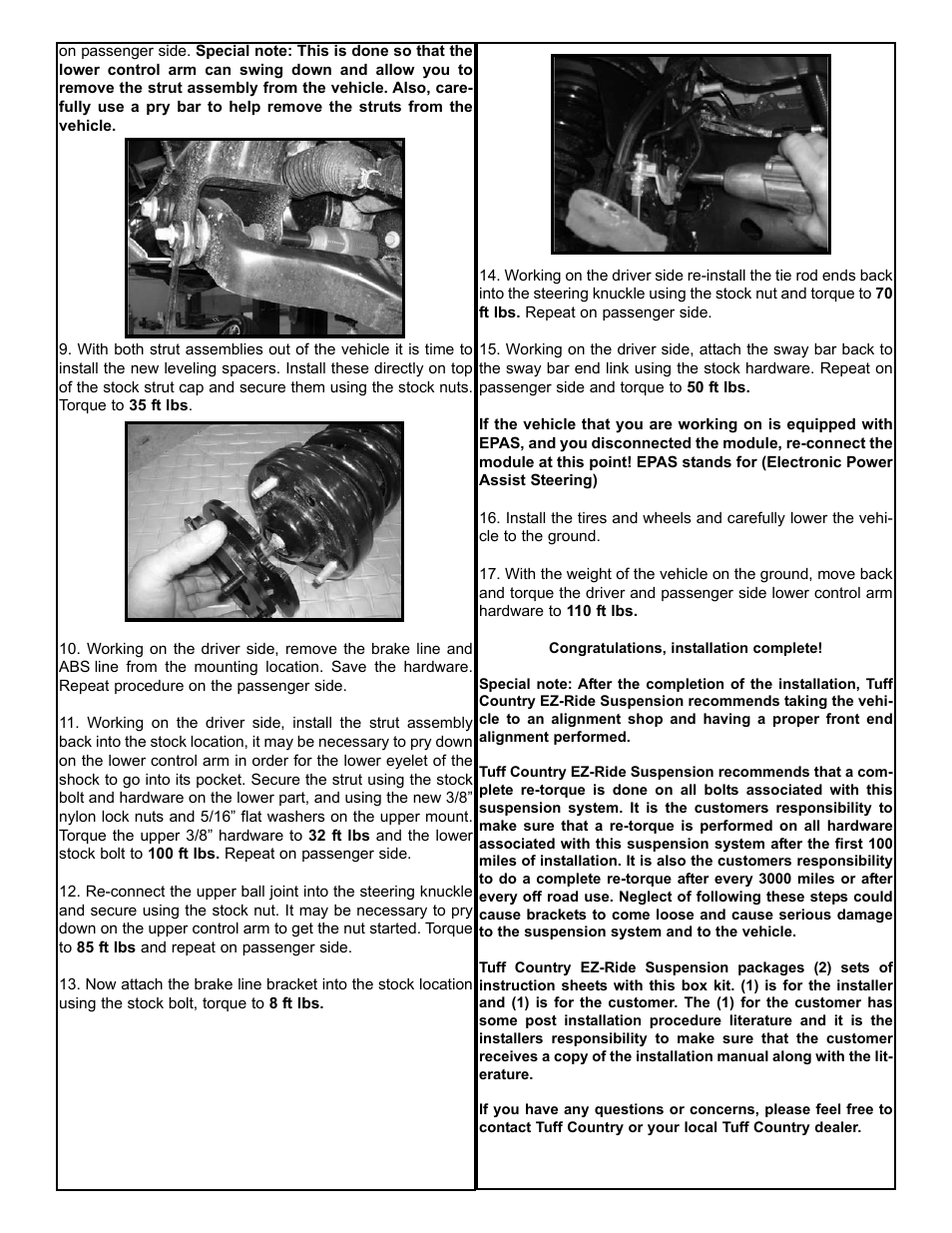 Tuff Country 22909 - Ford 09-13 F150 Leveling Kit User Manual | Page 4 / 4
