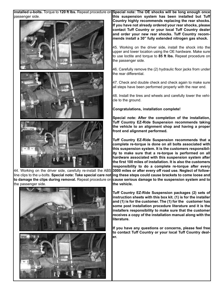 Tuff Country 23000 - Ford 09-13 F150 3 lift kit User Manual | Page 11 / 12