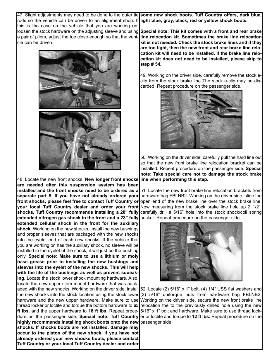 Tuff Country 24814 - Ford 80-96 F150 4 performance box kit User Manual | Page 12 / 16