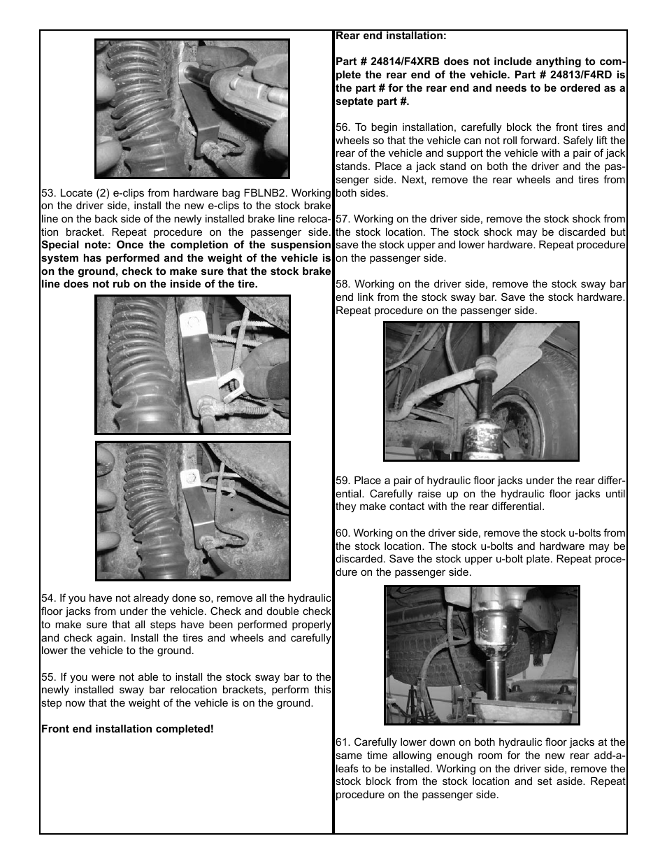 Tuff Country 24814 - Ford 80-96 F150 4 performance box kit User Manual | Page 13 / 16