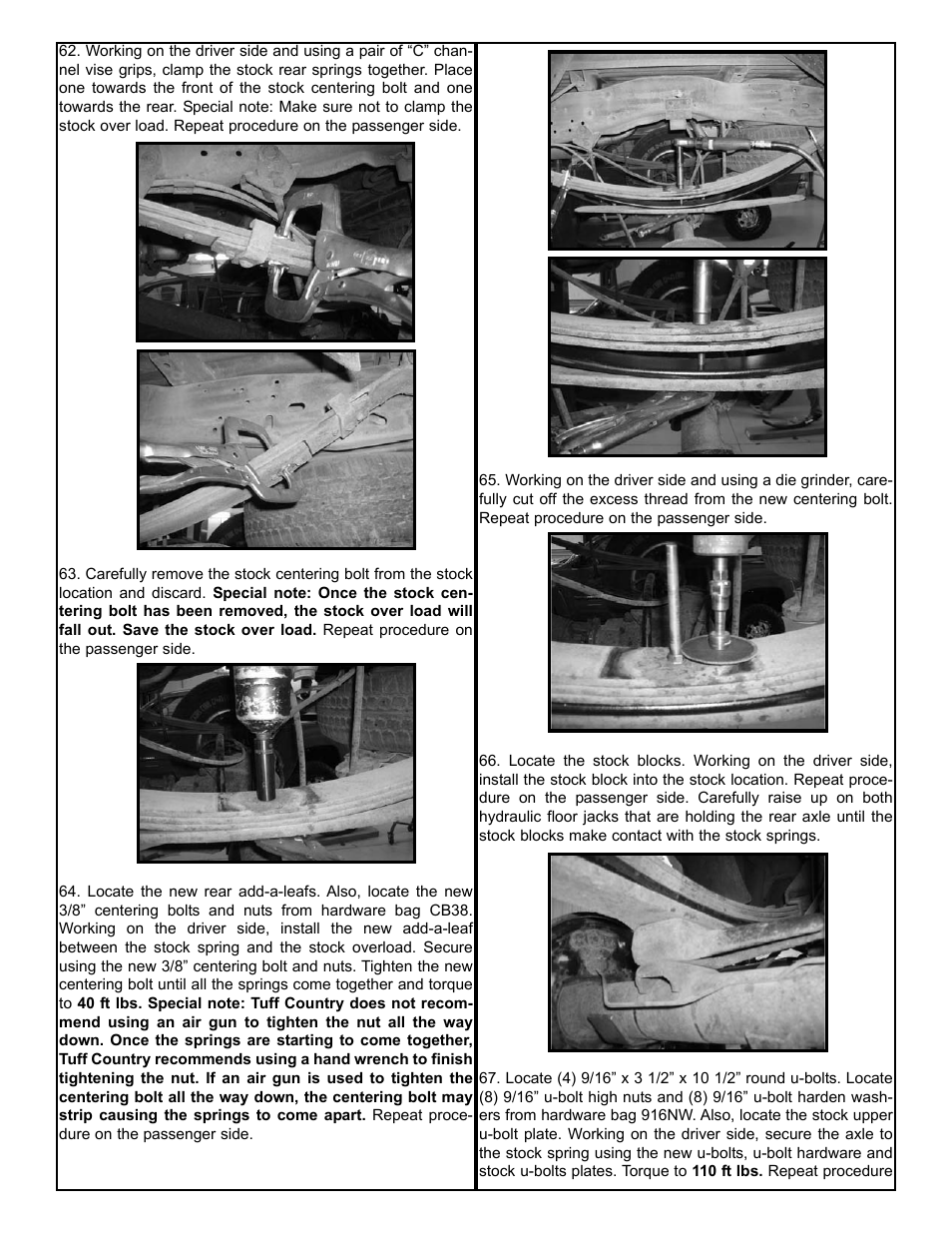 Tuff Country 24814 - Ford 80-96 F150 4 performance box kit User Manual | Page 14 / 16