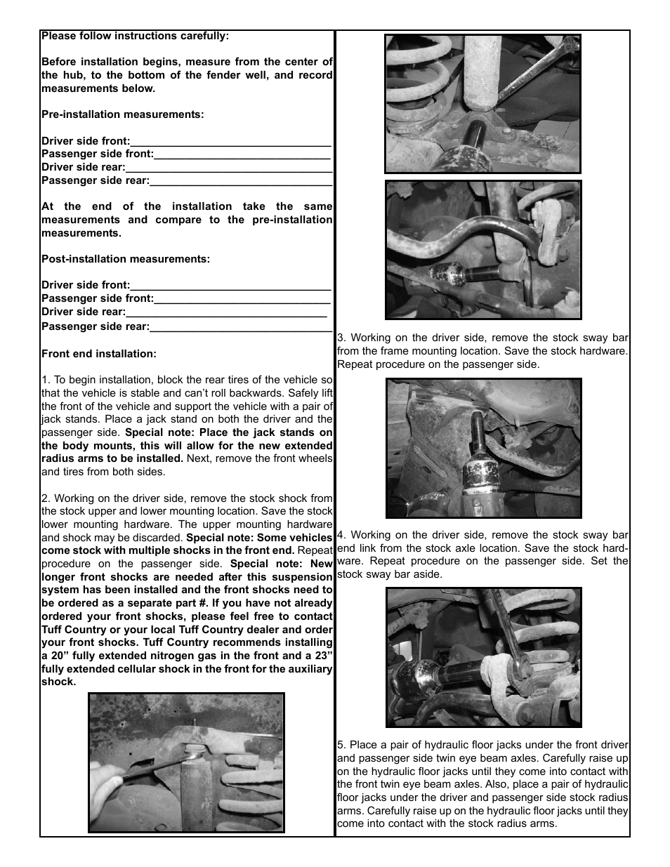 Tuff Country 24814 - Ford 80-96 F150 4 performance box kit User Manual | Page 4 / 16