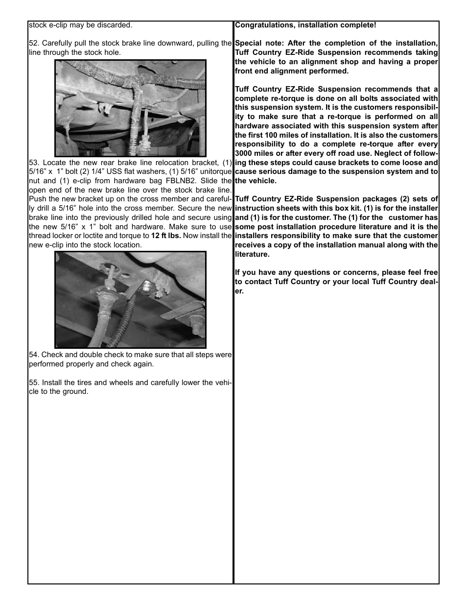 Tuff Country 24860 - Ford 83-97 Ranger 4 box kit User Manual | Page 12 / 13