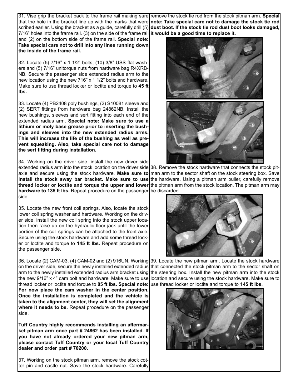 Tuff Country 24862 - Ford 83-97 Ranger/Explorer 4 box kit (performance kit) User Manual | Page 9 / 16