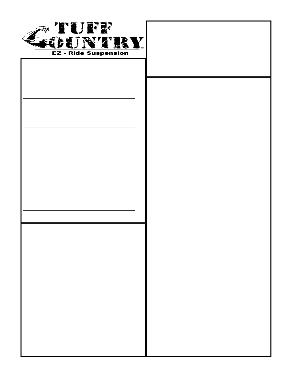 Tuff Country 24950 - Ford 97-03 F150 4 system User Manual | 31 pages
