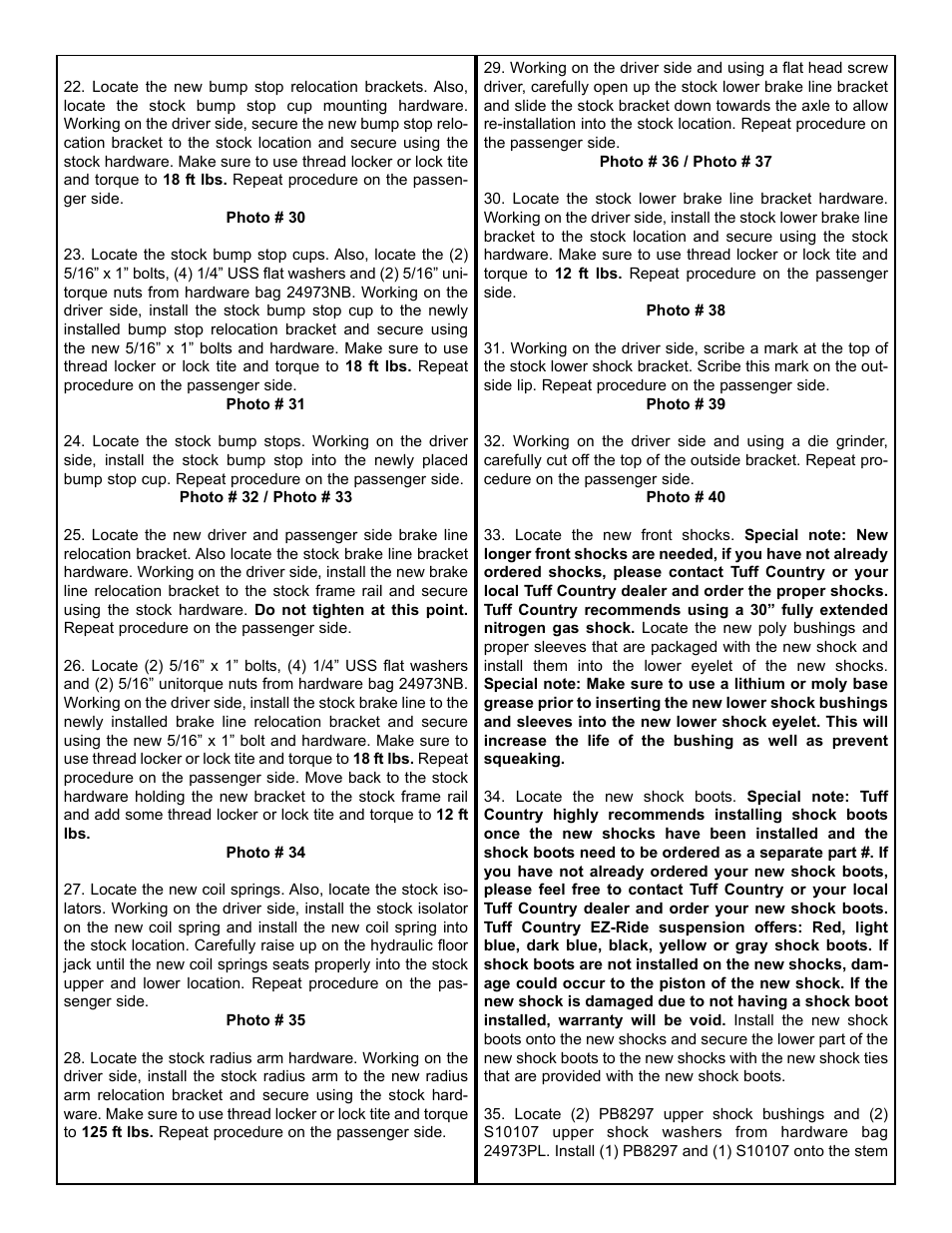 Tuff Country 24973 - Ford 05-07 F250/F350 5 box kit User Manual | Page 5 / 18
