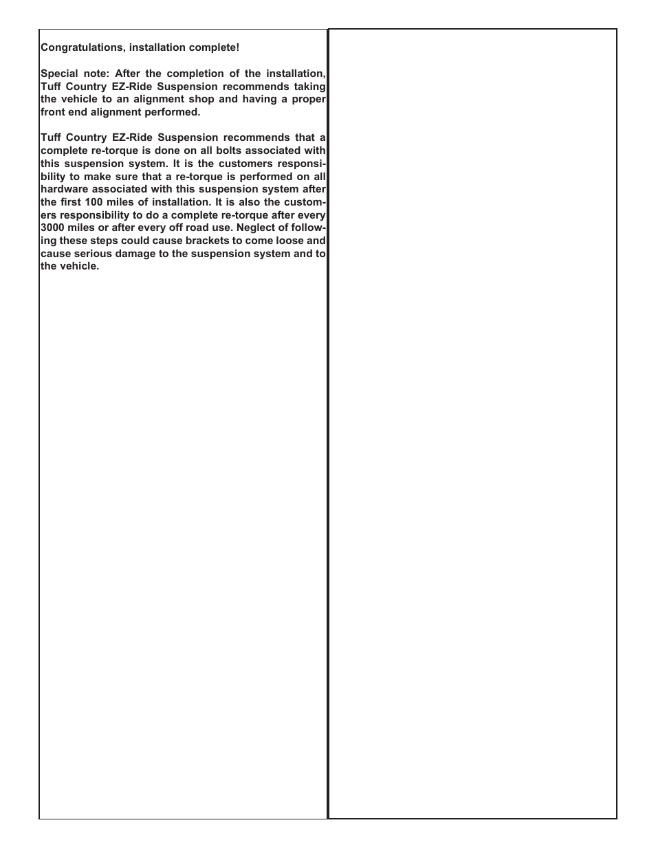 Tuff Country 24975 - Ford 08-14 F250/F350 5 box kit User Manual | Page 12 / 13