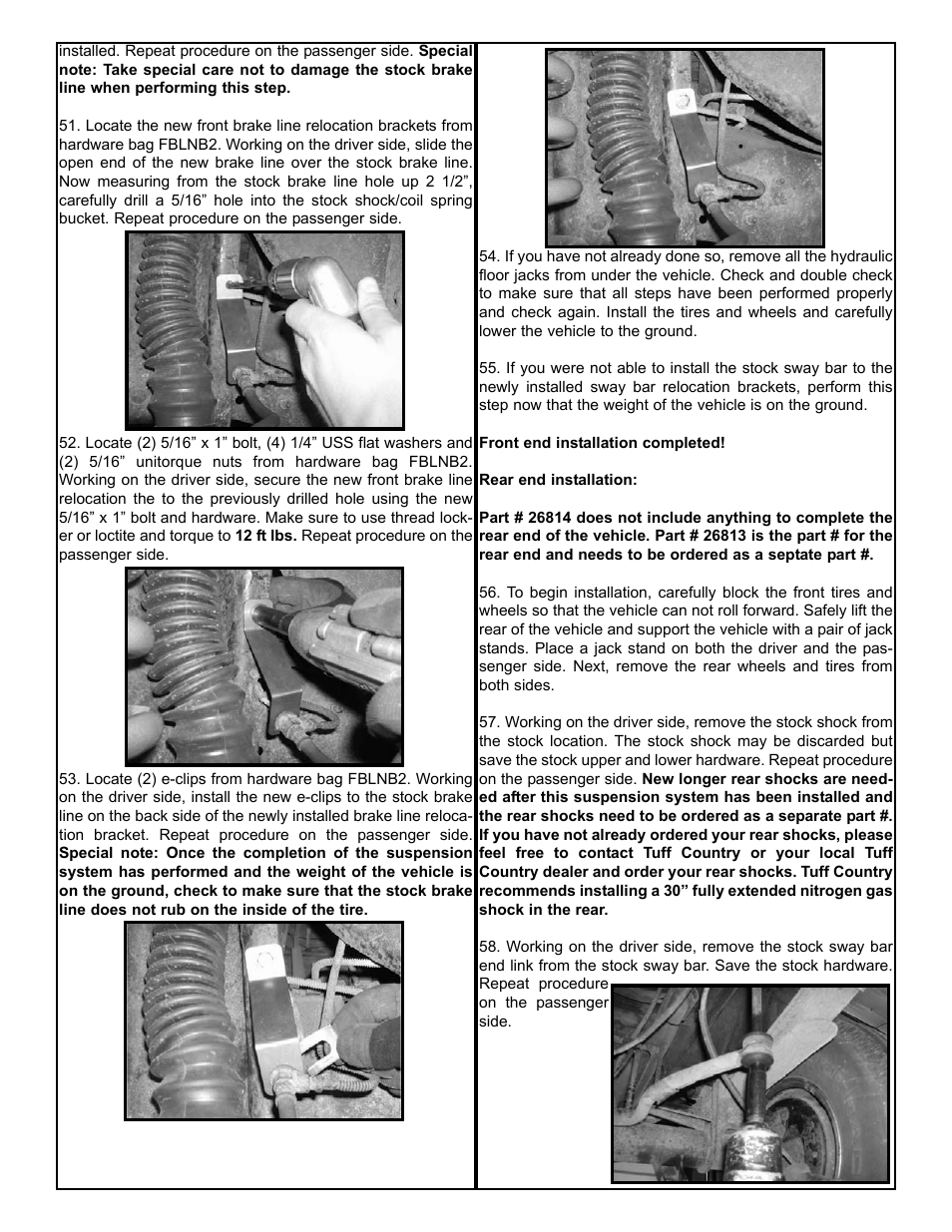 Tuff Country 26814 - Ford 80-96 6 box kit User Manual | Page 12 / 15