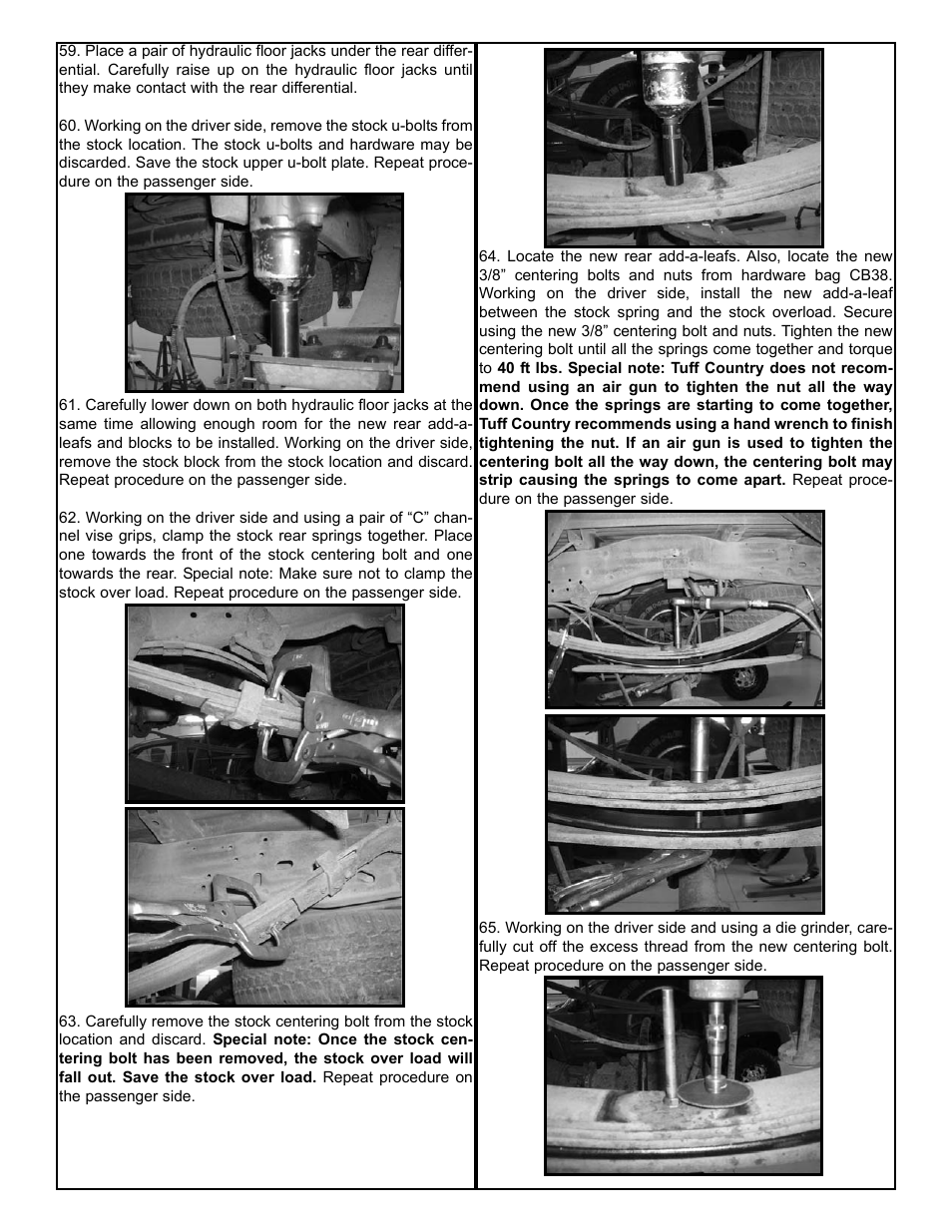 Tuff Country 26814 - Ford 80-96 6 box kit User Manual | Page 13 / 15