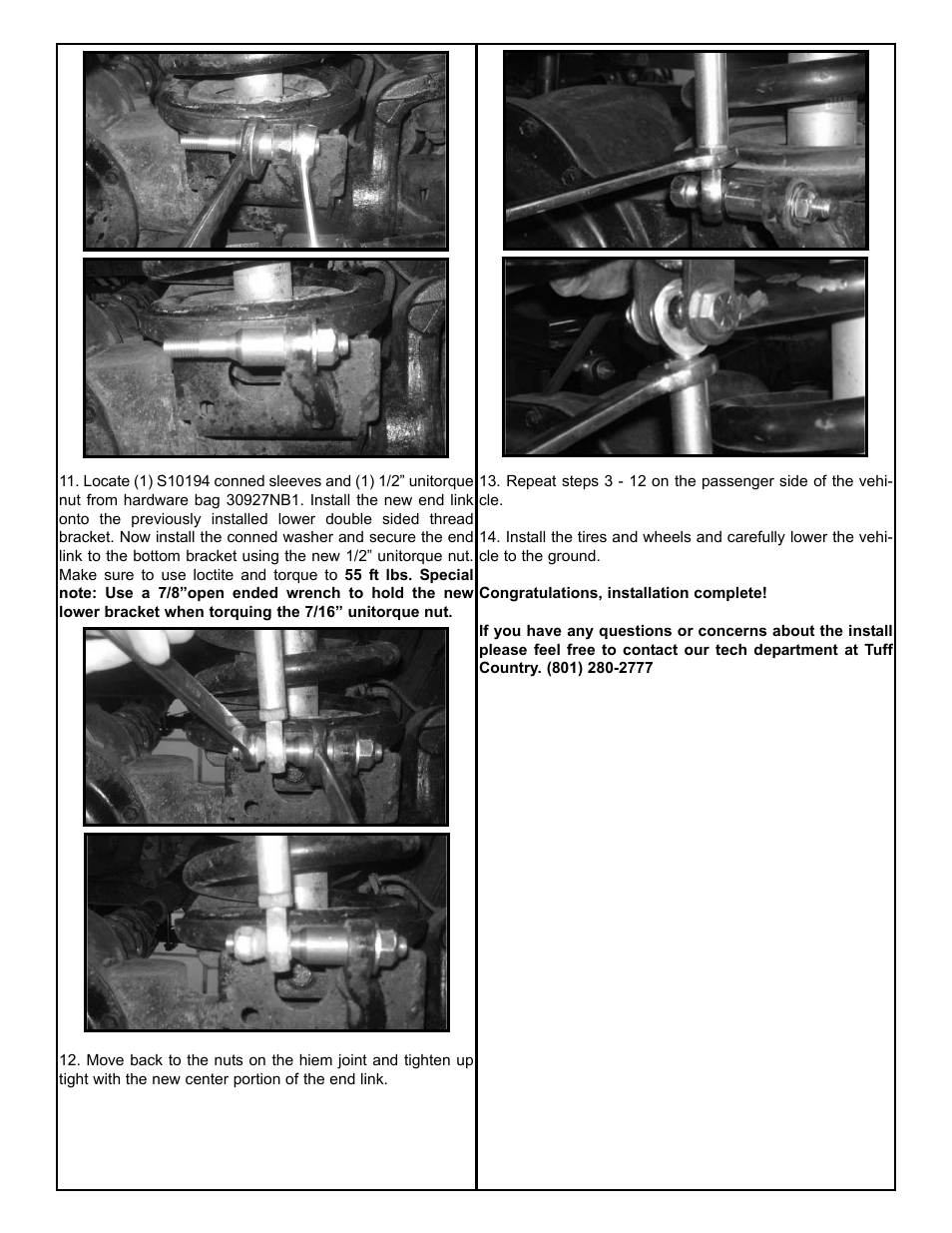 Tuff Country 30927 - Dodge 94-12 Ram 4wd Adjustable Sway Bar End Links User Manual | Page 5 / 5