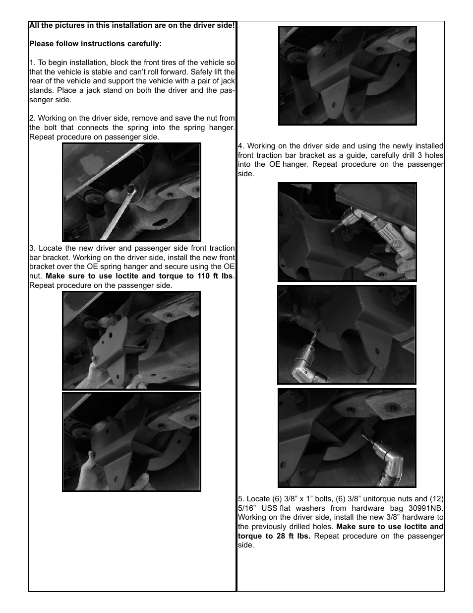 Tuff Country 30991 - Dodge Ram Performance Traction Bars User Manual | Page 3 / 5