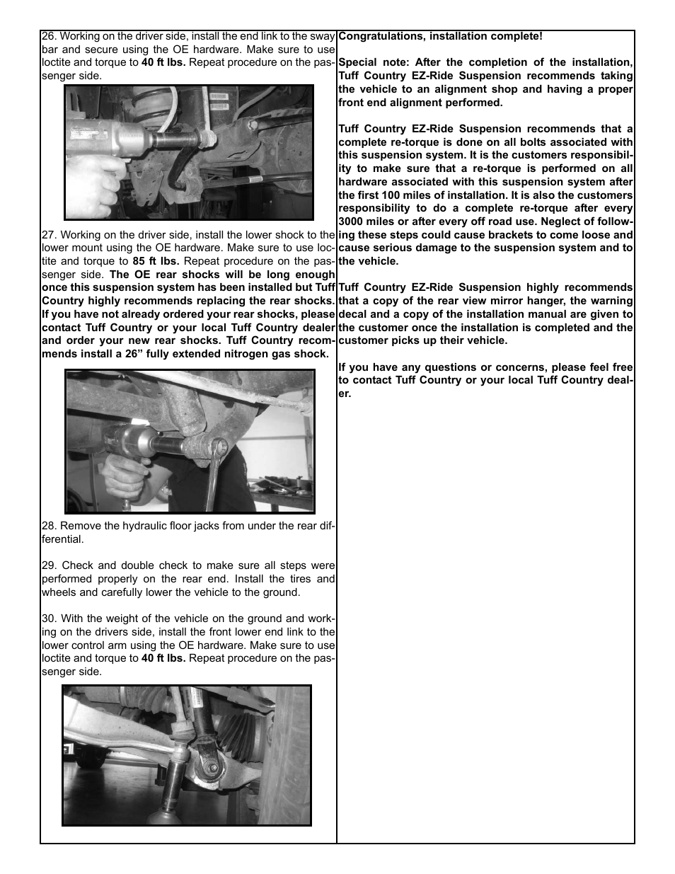 Tuff Country 32900 - Dodge 09-14 Ram 1500 4wd 2 lift kit User Manual | Page 8 / 9