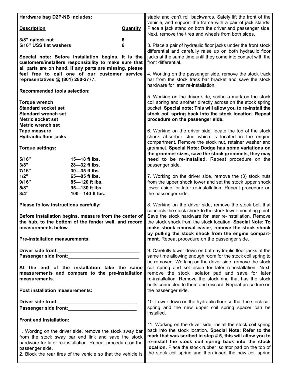 Tuff Country 32900 - Dodge 94-12 Ram 4wd 2 leving kit User Manual | Page 3 / 4