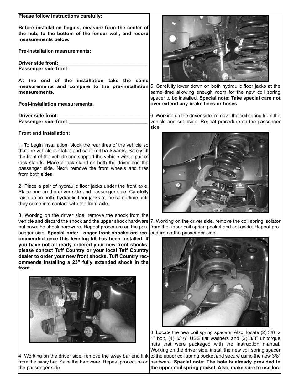 Tuff Country 32908 - Dodge 2013 Ram 3500 4wd leveling kit User Manual | Page 3 / 4