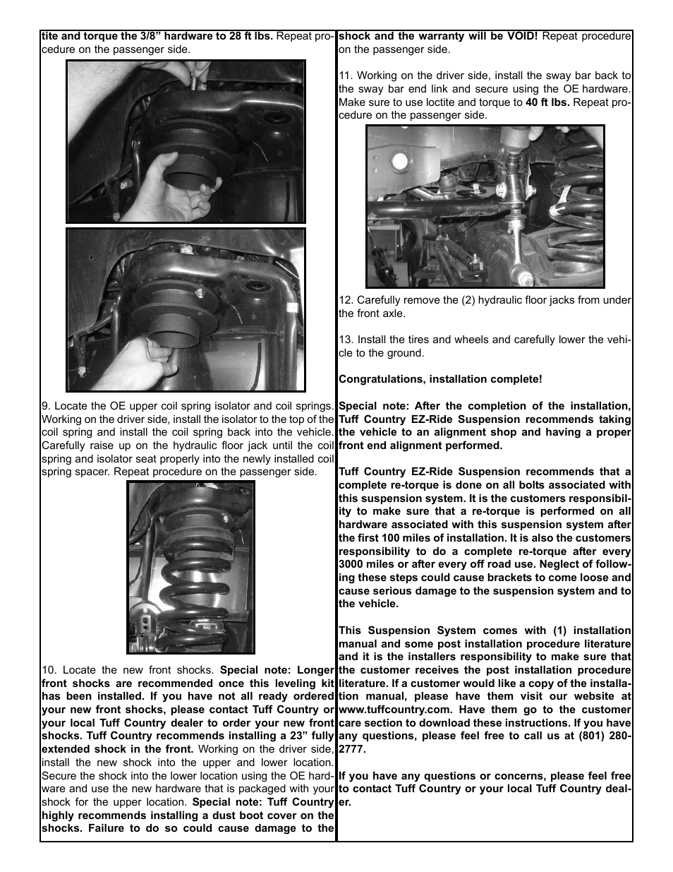 Tuff Country 32908 - Dodge 2013 Ram 3500 4wd leveling kit User Manual | Page 4 / 4