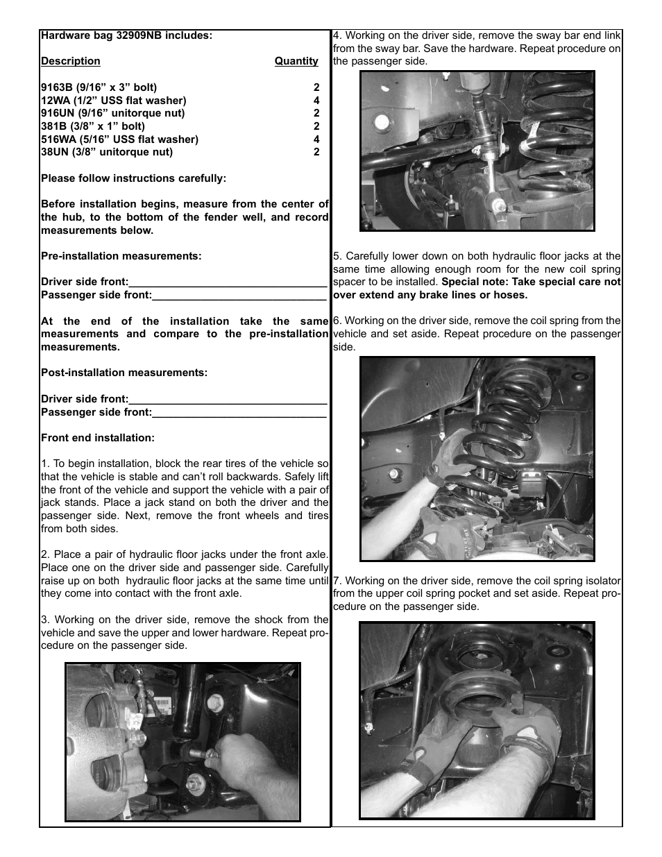 Tuff Country 32909 - Dodge 2013 Ram 3500 4wd leveling kit (shock relocation bracket) User Manual | Page 3 / 5