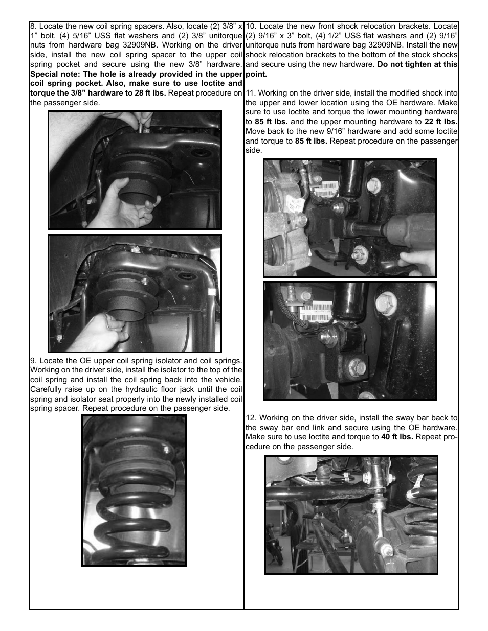 Tuff Country 32909 - Dodge 2013 Ram 3500 4wd leveling kit (shock relocation bracket) User Manual | Page 4 / 5