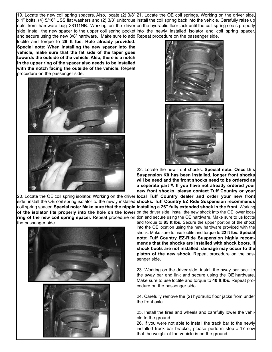 Tuff Country 33119 - Dodge 2013-2014 Ram 4wd 3 lift kit User Manual | Page 7 / 8