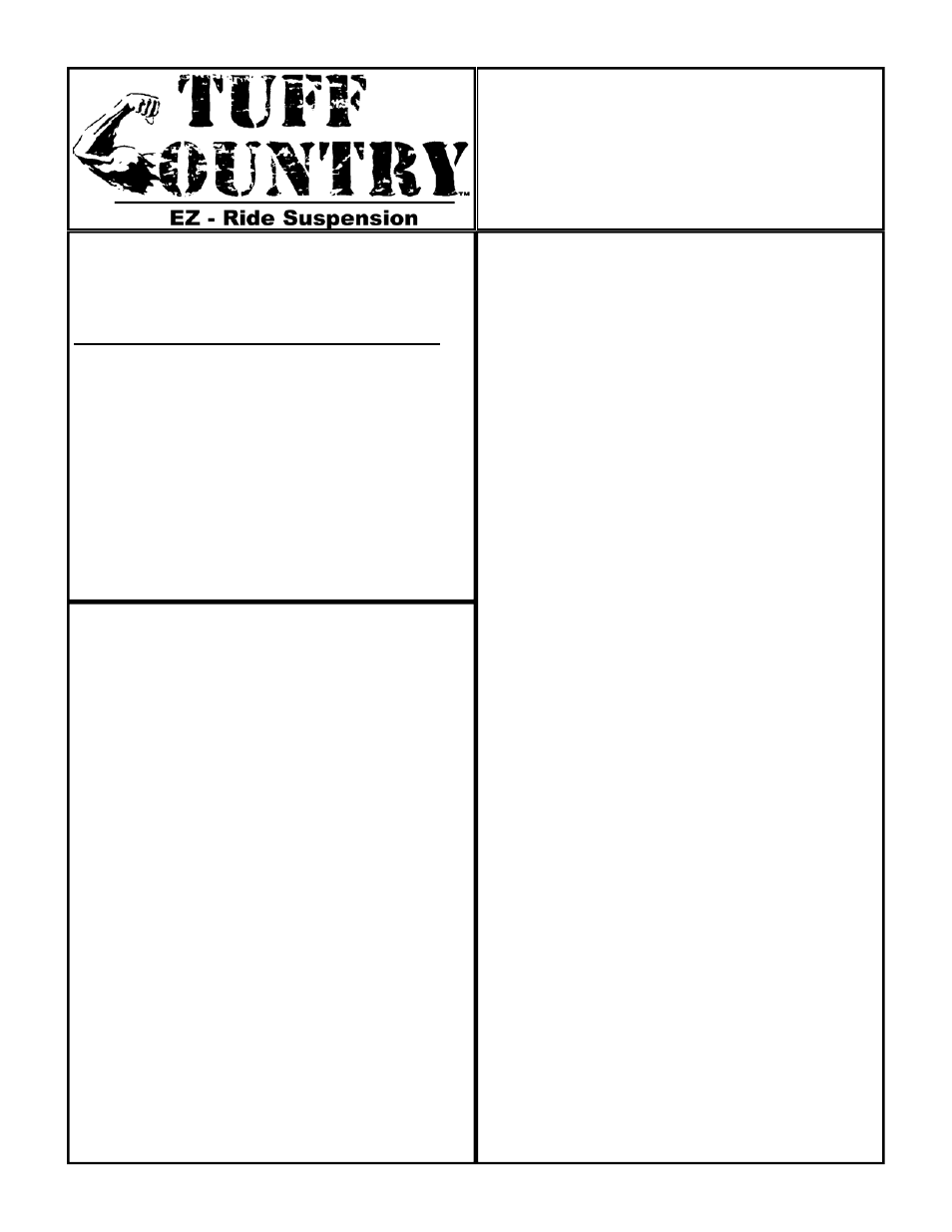 Tuff Country 33910 - Dodge 94-01 Ram 1500 3 kit User Manual | 13 pages