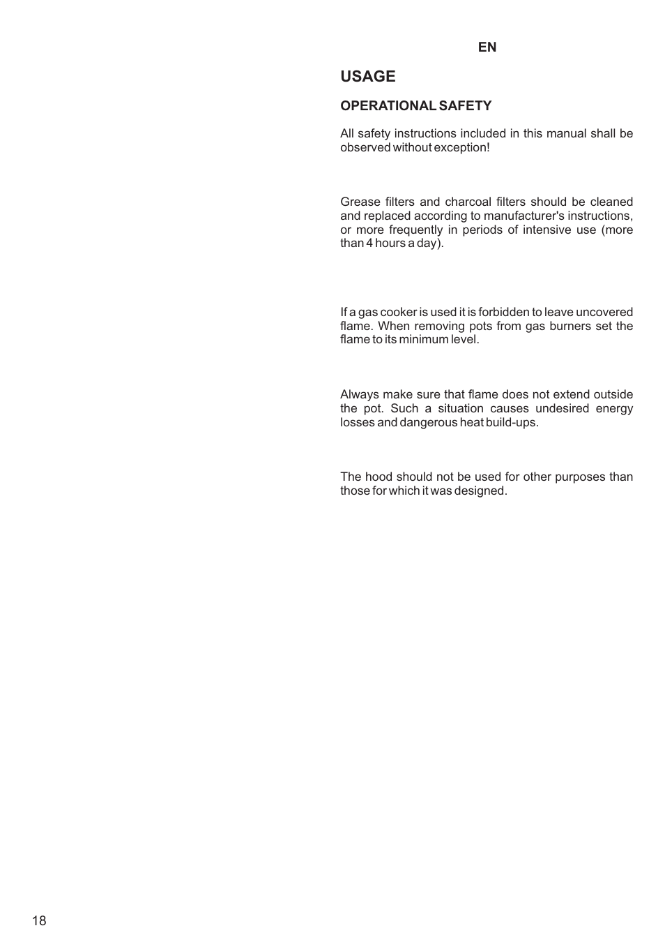 Usage | Kaiser EA64.. User Manual | Page 18 / 36
