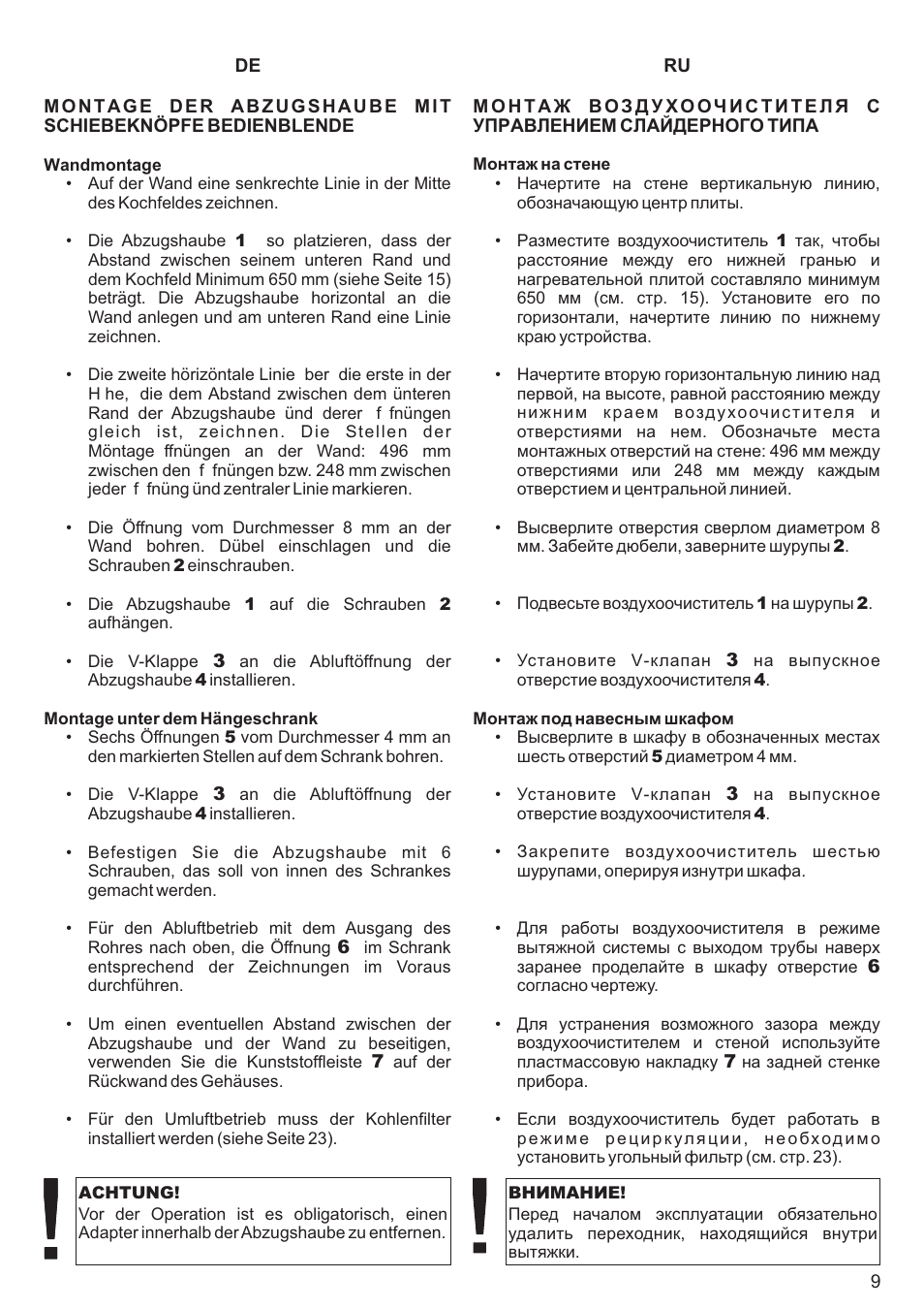 Kaiser EA64.. User Manual | Page 9 / 36
