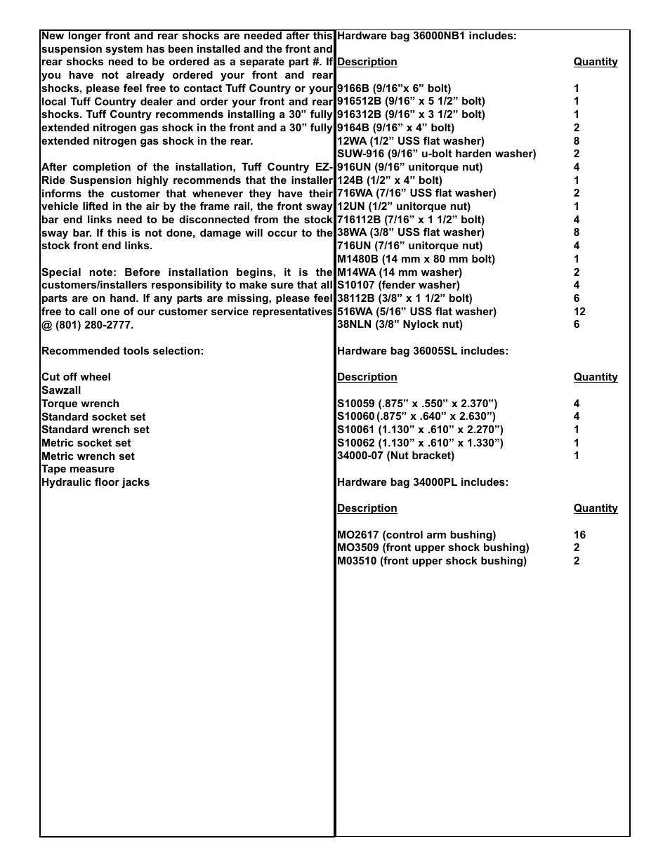 Tuff Country 34000 - Dodge 03-07 Ram 2500 / 3500 4.5 kit User Manual | Page 3 / 15