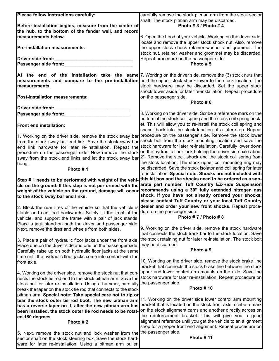 Tuff Country 34000 - Dodge 03-07 Ram 2500 / 3500 4.5 kit User Manual | Page 4 / 15