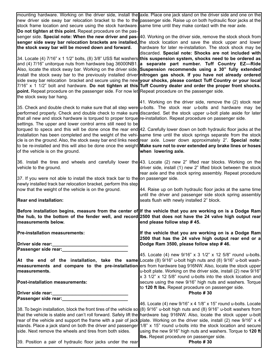 Tuff Country 34003 - Dodge 03-07 Ram 2500 / 3500 4.5 kit User Manual | Page 7 / 15