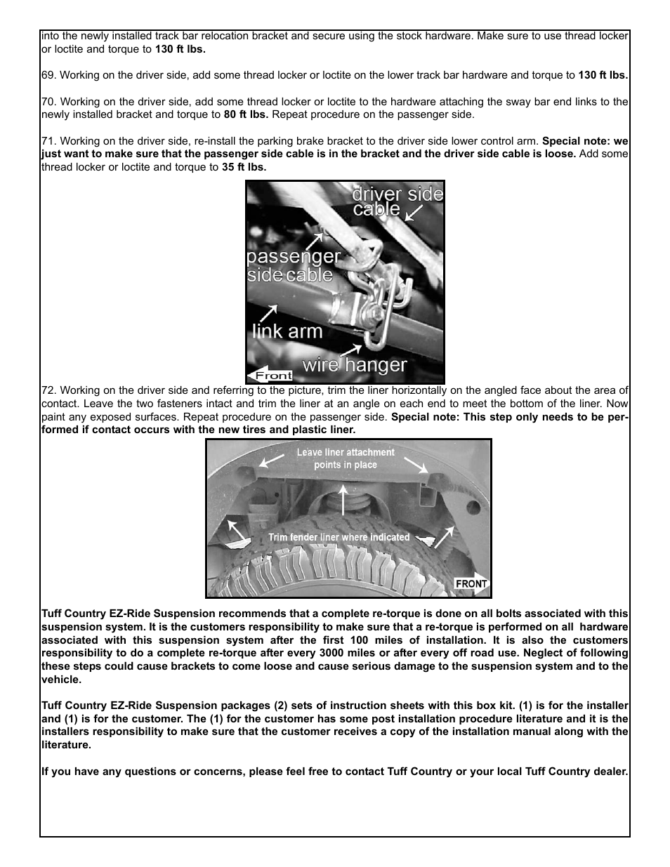 Tuff Country 34101 - Dodge 09-11 Ram 1500 (TRX) 4 kit User Manual | Page 11 / 13