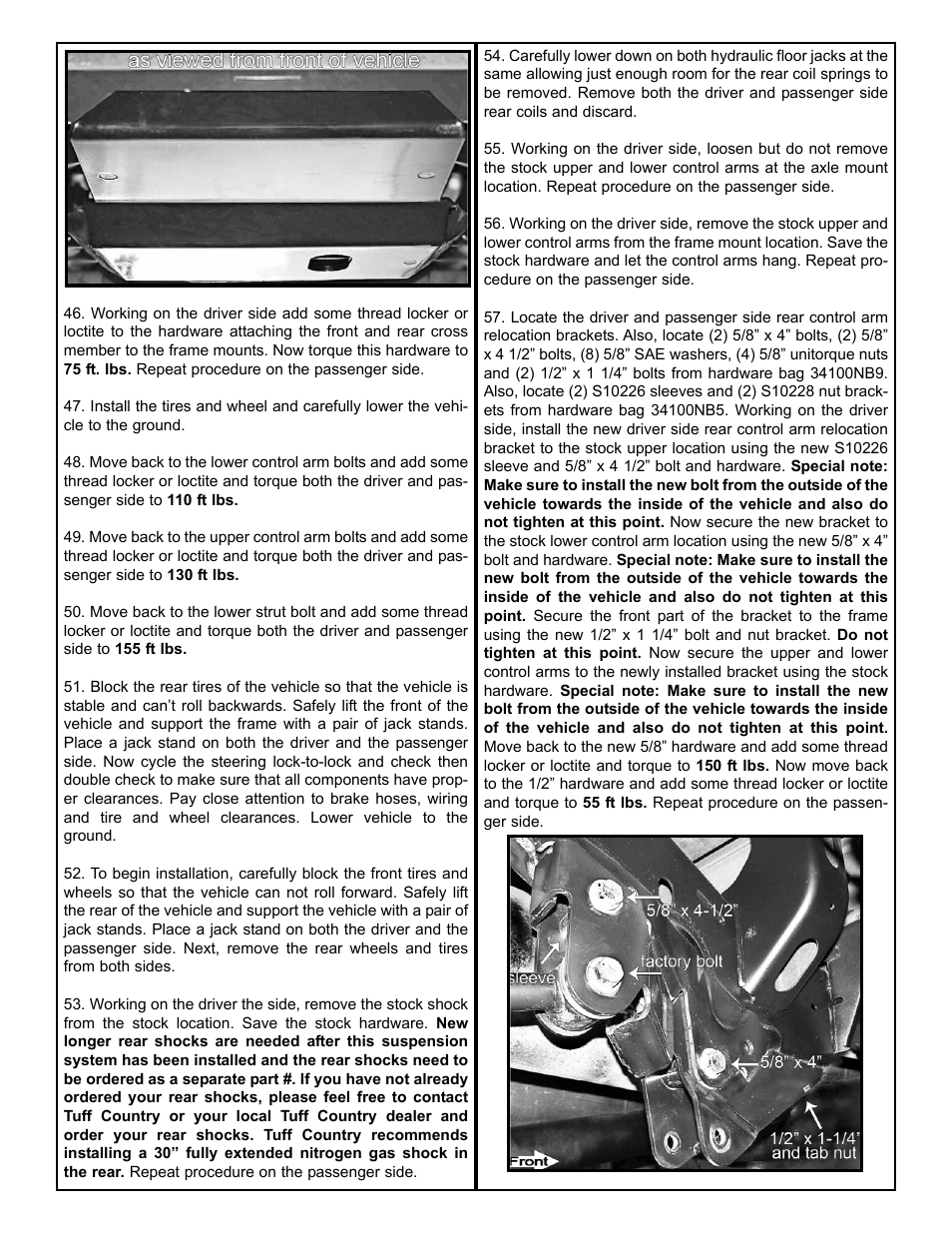 Tuff Country 34101 - Dodge 09-11 Ram 1500 (TRX) 4 kit User Manual | Page 8 / 13