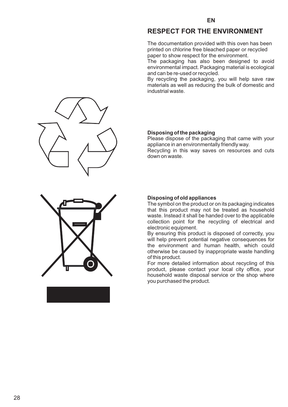 Respect for the environment | Kaiser A64... User Manual | Page 28 / 36
