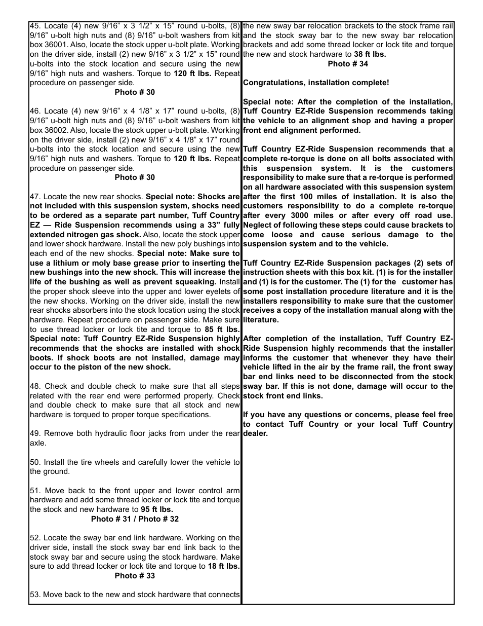Tuff Country 36000 - Dodge 03-07 Ram 2500 / 3500 6 kit User Manual | Page 8 / 15