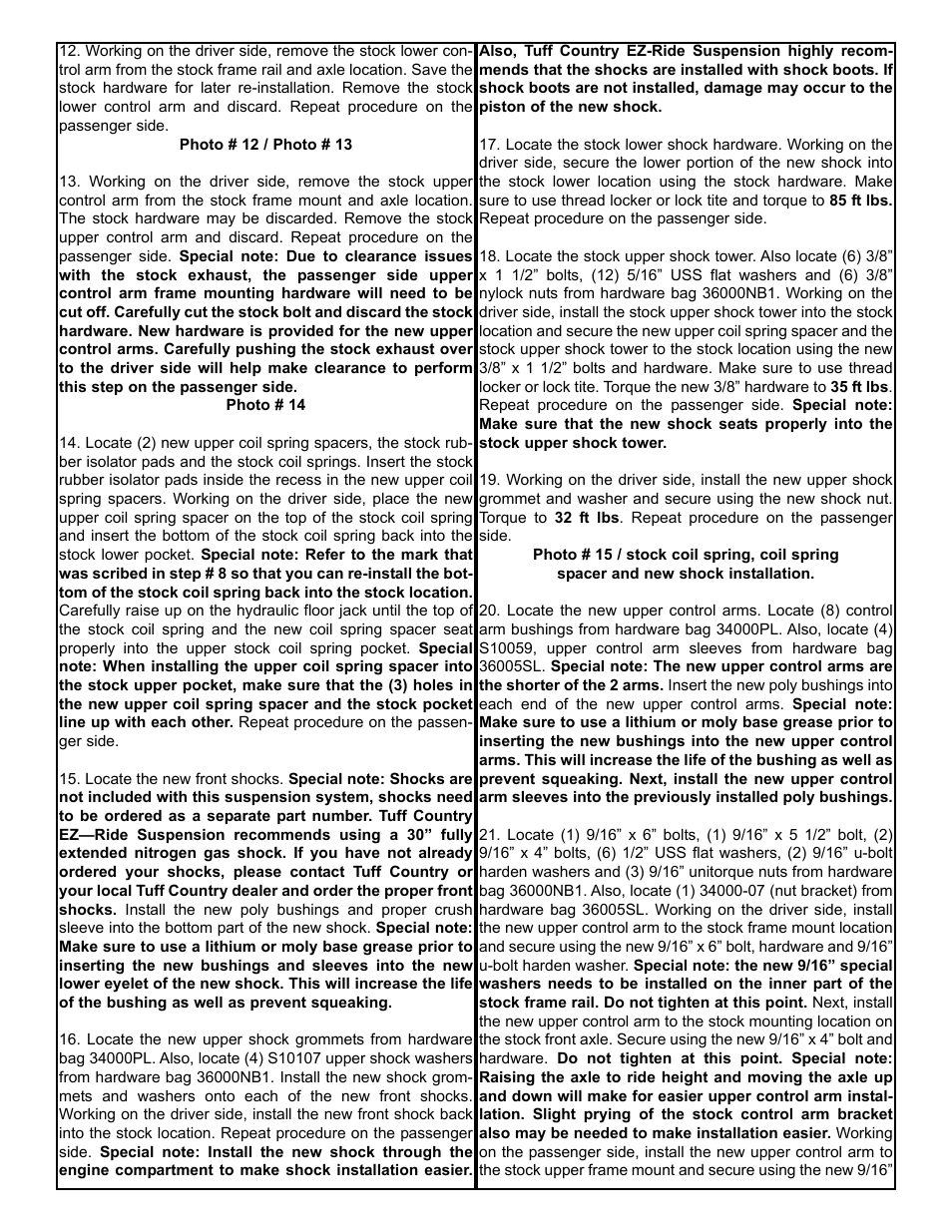 Tuff Country 36003 - Dodge 03-07 Ram 2500 / 3500 6 kit User Manual | Page 5 / 15