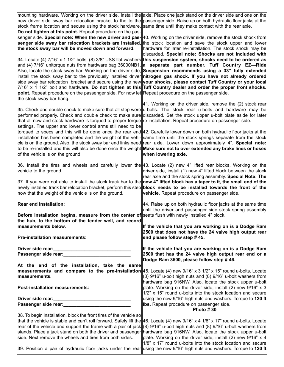 Tuff Country 36003 - Dodge 03-07 Ram 2500 / 3500 6 kit User Manual | Page 7 / 15