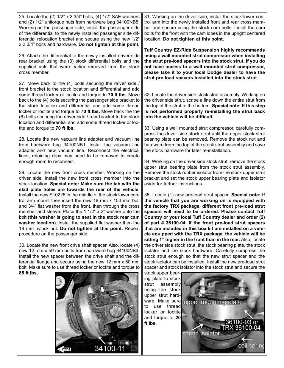 Tuff Country 36100 - Dodge 09-11 Ram 1500 6 kit User Manual | Page 6 / 13