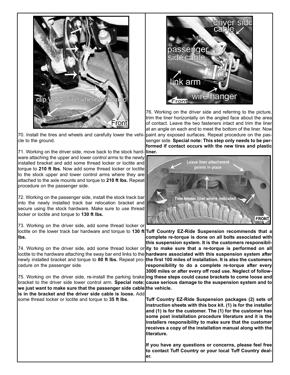 Tuff Country 36101 - Dodge 09-11 Ram 1500 (TRX) 6 kit User Manual | Page 11 / 13