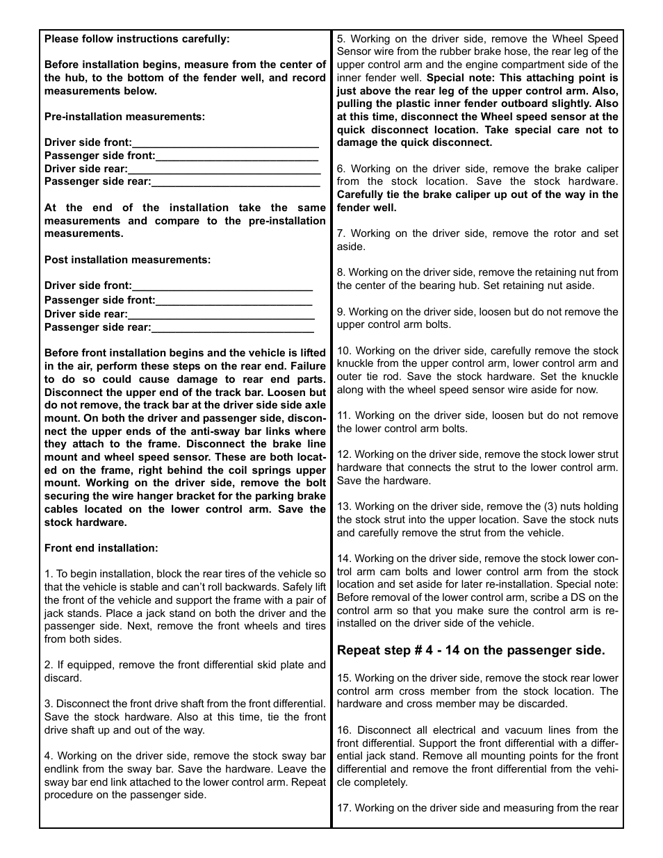 Tuff Country 36101 - Dodge 09-11 Ram 1500 (TRX) 6 kit User Manual | Page 4 / 13
