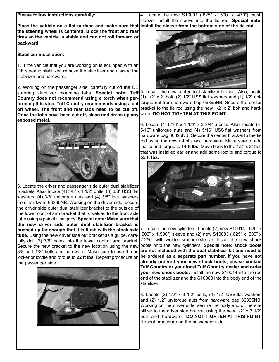 Tuff Country 66395 - Dodge Ram 2500 Steering Stabilizer User Manual | Page 3 / 4