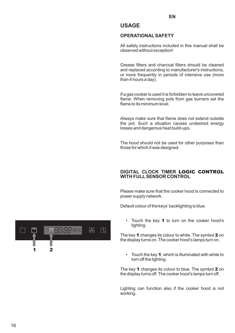 Usage | Kaiser AT6405 User Manual | Page 16 / 36