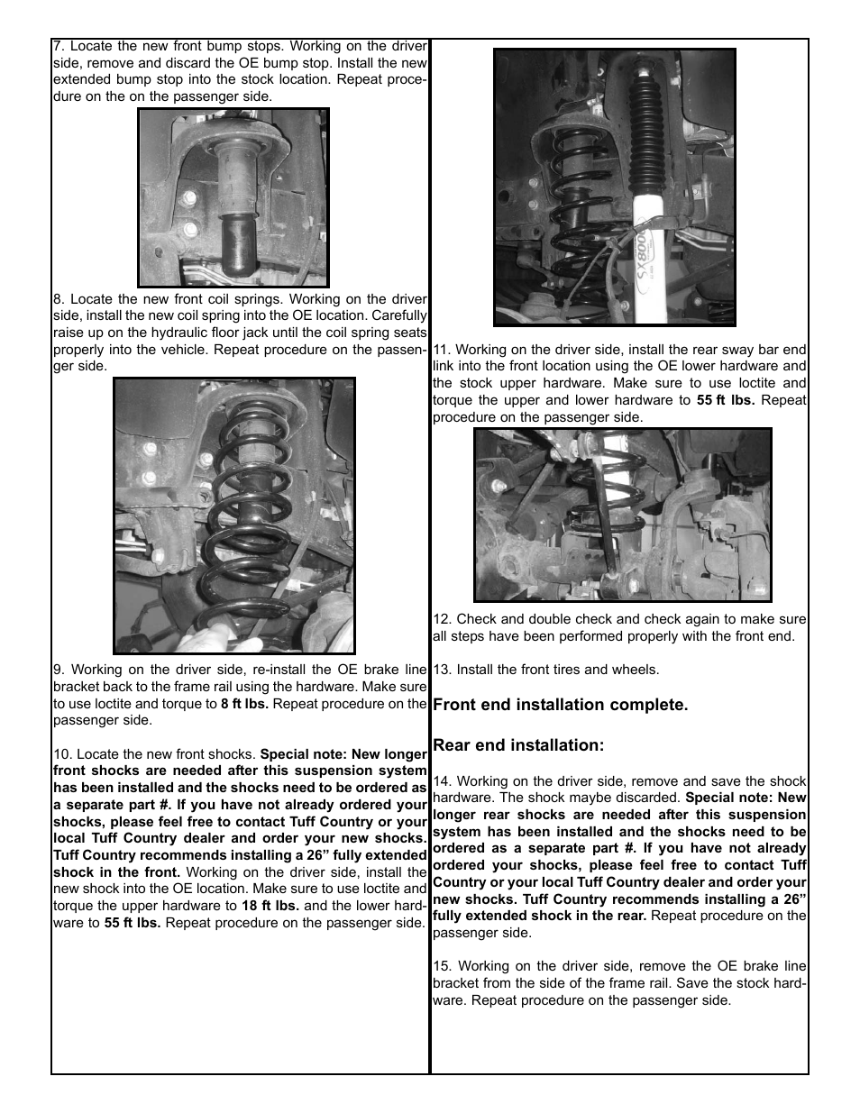 Tuff Country 43001 - Jeep Wrangler 3 kitt User Manual | Page 4 / 7