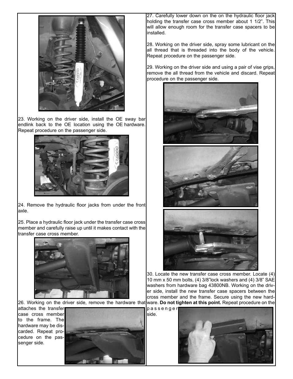 Tuff Country 43800 - Jeep Cherokee 87-01 3.5 kitt User Manual | Page 8 / 10