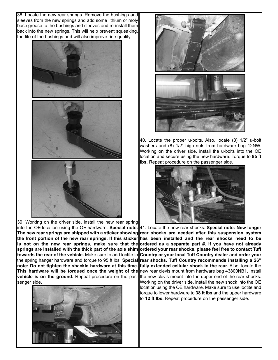 Tuff Country 43802 - Jeep Cherokee 87-01 3.5 kit (w/rr springs)t User Manual | Page 10 / 11