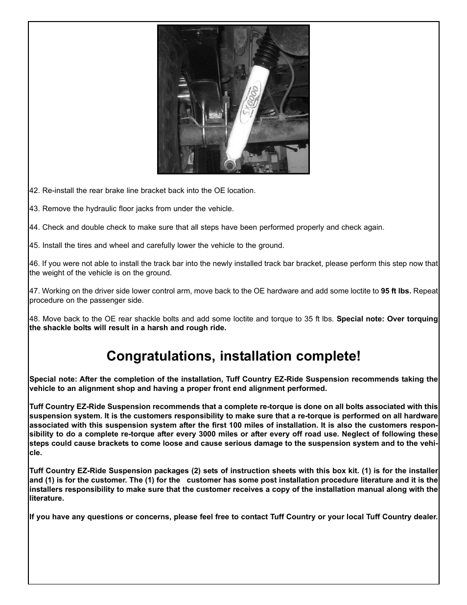 Tuff Country 43802 - Jeep Cherokee 87-01 3.5 kit (w/rr springs)t User Manual | Page 11 / 11