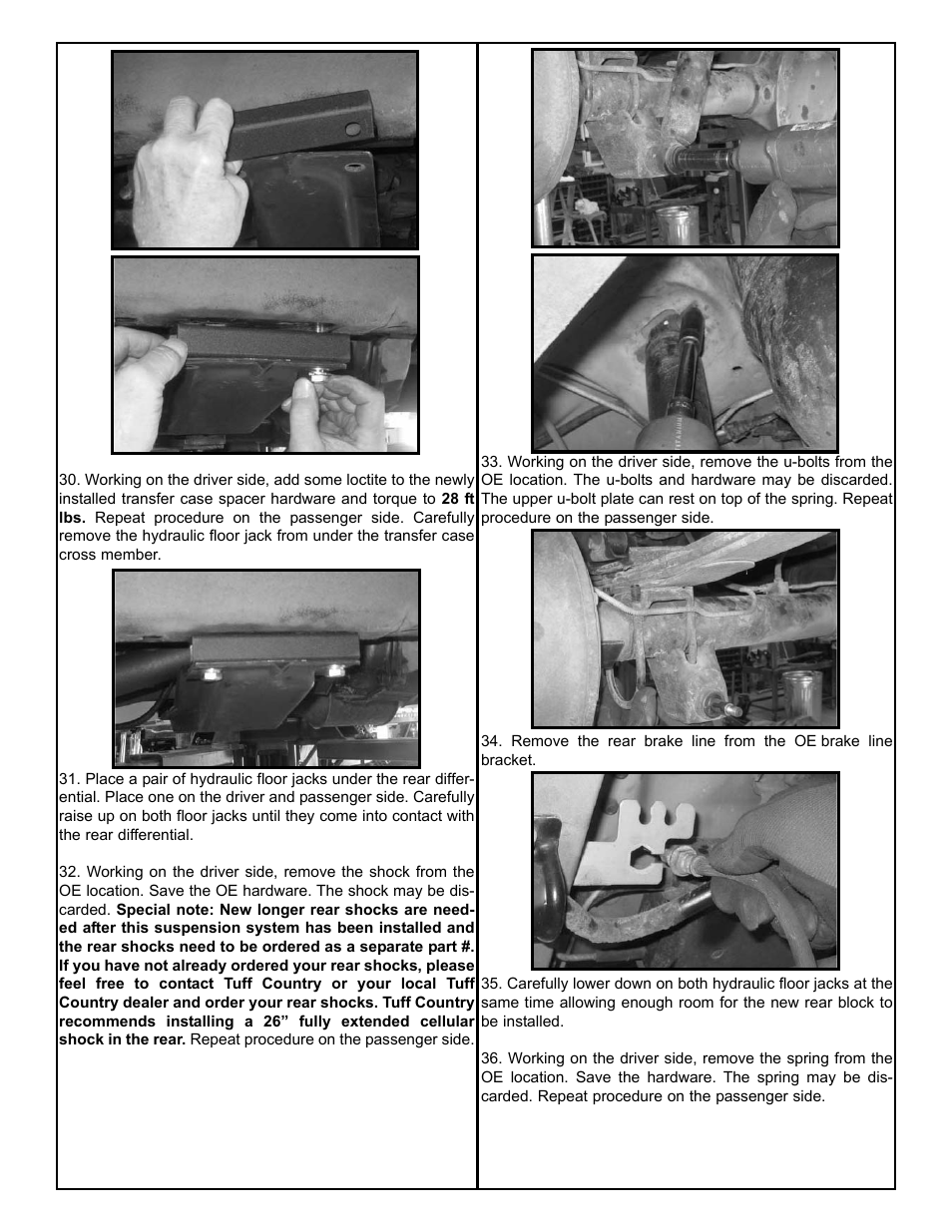Tuff Country 43803 - Jeep Cherokee 87-01 3.5 EZ-Flex kit (w/rr springs)t User Manual | Page 9 / 11