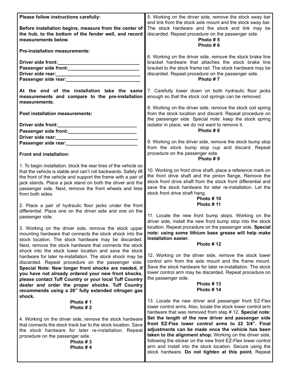 Tuff Country 44000 - Jeep JK EZ-Flex 4 box kit User Manual | Page 4 / 19